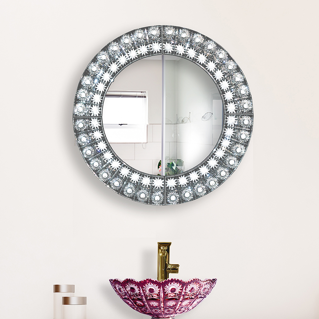 BBOHEMIAN CRYSTAL MIRROR ROUND380