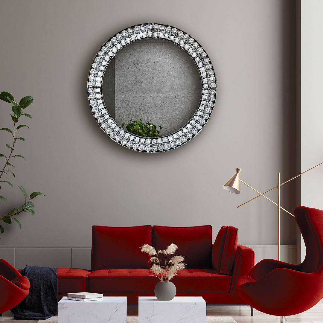 BBOHEMIAN CRYSTAL MIRROR ROUND700